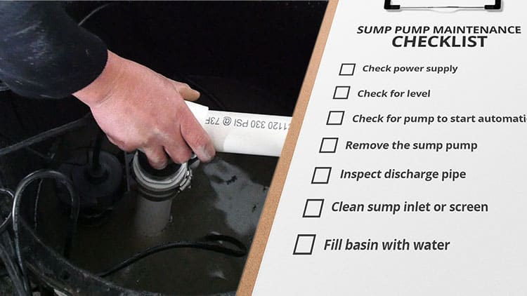 Sump Pump Inspections Check List